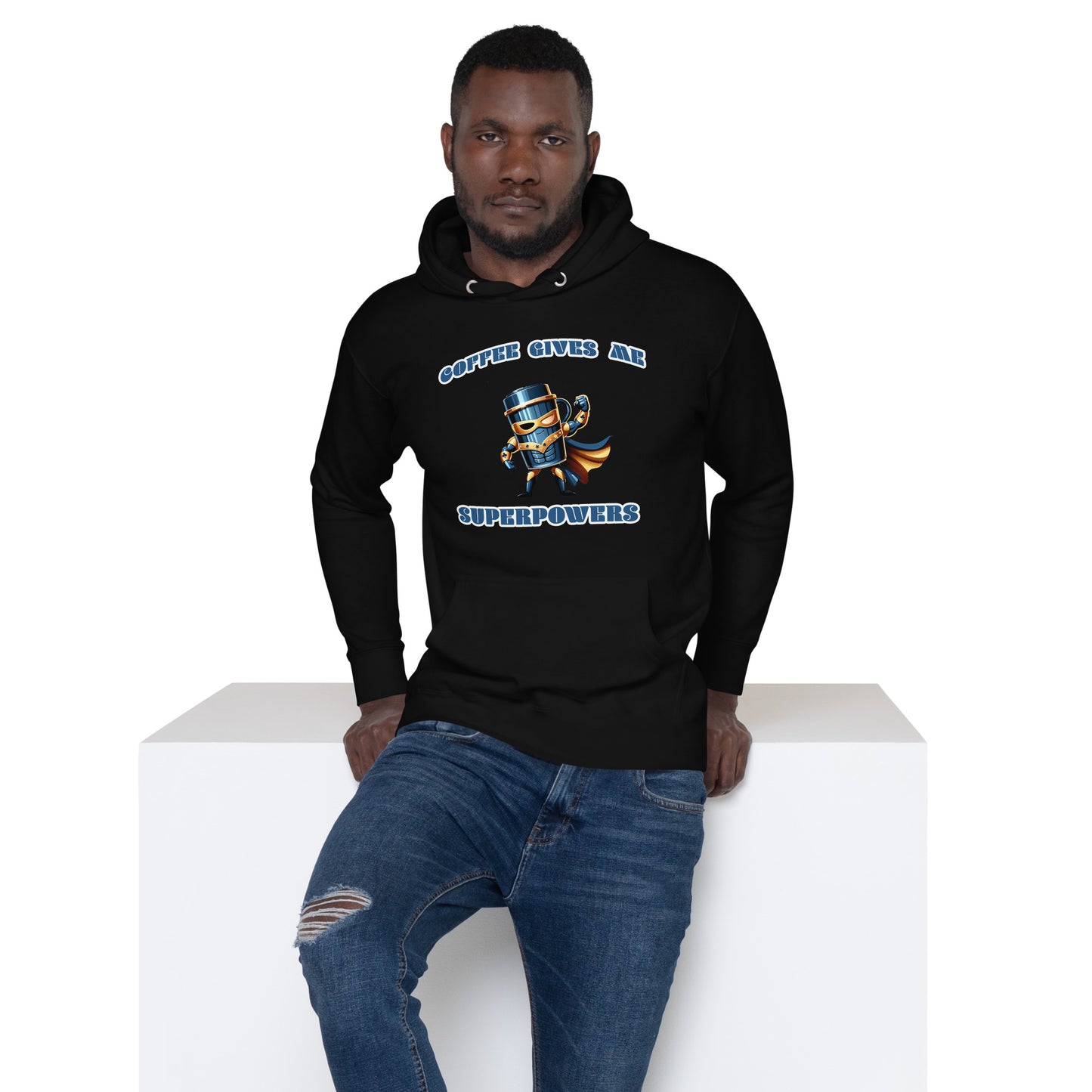 Men's Coffee Superhero Hoodie