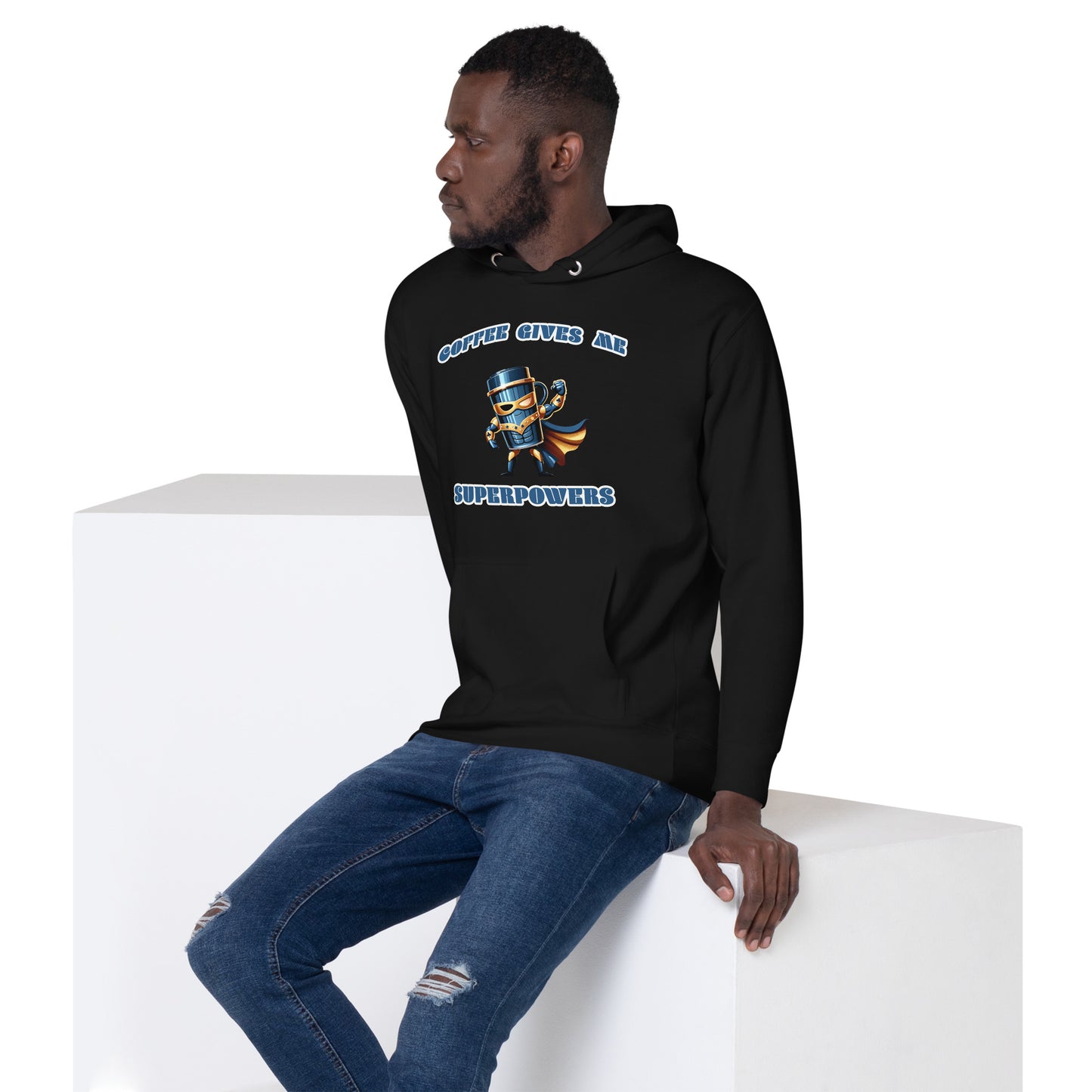 Men's Coffee Superhero Hoodie