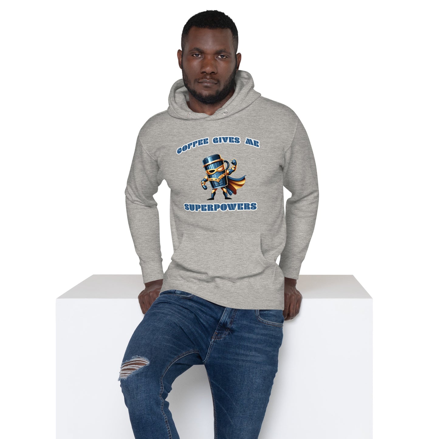 Men's Coffee Superhero Hoodie